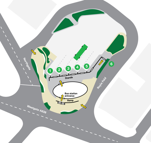 Heckmondwike Bus Station Map